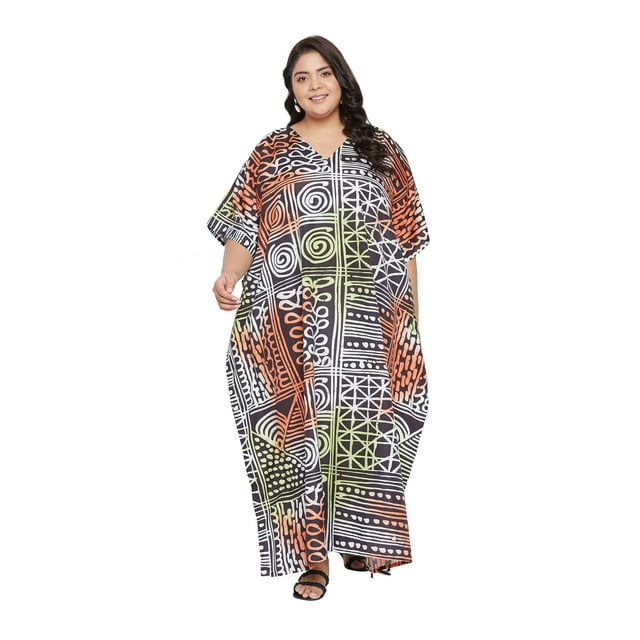 Caftans Longs pour Femmes Grande Taille Robe Caftan Robe de Soirée Fête Été Plage Robe d'Été Manches Kimono Longues Robes Décontractées en Ligne