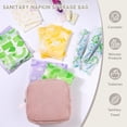 thumbnail image 4 of LZLINGMEI Period Bag for Teen Girls, Corduroy Sanitary Napkin Storage Bag, Menstrual Pad Bag Tampon Holder for Purse, 4 of 7