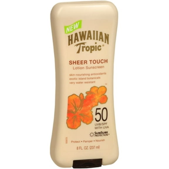 Hawaiian Tropic Sheer Touch Sunscreen SPF 50 Plus 8 oz (Pack of 3)