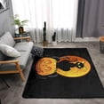 thumbnail image 2 of DouZhe Vintage Pumpkin Skull Black Cats Pattern Area Rugs Non-Slip Machine Washable Floor Mat, Style Carpet Doormat, 63x48 inches, 2 of 6