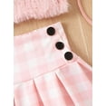thumbnail image 6 of Franhais Kids Girl Summer Outfit Casual Plush Sleeveless Camisole Plaid Pleated Skirt + Bag 2-7Y, 6 of 8