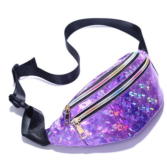 Outdoor Wasit Bag Reflective Sequin Waist Pouch Belt Bag for Women Women Sling Ladies Waist Bag Miss