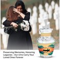 thumbnail image 4 of JAGASY Fishing Urn for Ashes for Women - Golden Small Cremation Urns for Human Ashes Keepsake - Sunset Clouds Water Boat Decorative Urns for Parents - Handmade Urn for Mom & Dad - (3 Inch), 4 of 7