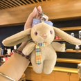 thumbnail image 4 of LLavero de conejo largo con orejas de animales de peluche, colgante de moda, muñeca de peluche, lindo colgante de mochila escolar, llavero de pareja, joyería, 4 of 5