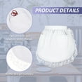 thumbnail image 3 of Aspire Maid Costume Waist Apron for Lady, Christmas Lace Cotton Half Apron with Two Pockets, 3 of 6