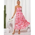 thumbnail image 2 of Vestido GRACE KARIN con estampado floral para invitados de boda, estilo bohemio, maxi rosa, XL, 2 of 5