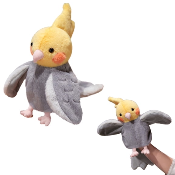 Goowood Parrot Hand Puppet Stuffed Animal Puppets for Kids Ages 4 8 Toddlers Interactive Soft Plush Toy for Storytelling
