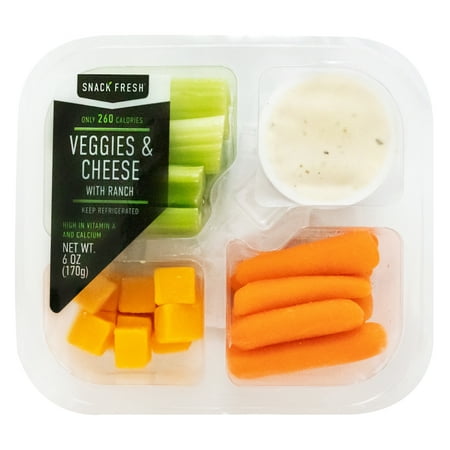 Snack Fresh Veggies & Cheese Snack Tray, 6 oz