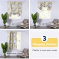 thumbnail image 3 of DriftAway Acacia Floral Blossom Watercolor Printed 100 Percent Blackout Tie Up Adjustable Balloon Rod Pocket Curtain for Small Window 45"Wx63"L Yellow, 3 of 8