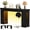 Black, variant on iSunirm 47'' Console Table with Charging Station, Narrow Entryway Table with LED Light, Thickened End Table for Entrance, Living Room, Bedroom, Distressed Brown