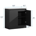 thumbnail image 3 of Buffet Cabinet with 2 Doors, Coffee Bar Cabinet with Adjustable Shelf, Modern Kitchen Buffet Sideboard with Storage for Living Room, Kitchen, Black, 3 of 10