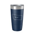 thumbnail image 1 of Montana Tumbler Home State Travel Mug Insulated Laser Engraved Map Coffee Cup 20 oz Navy Blue, 1 of 1
