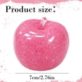thumbnail image 3 of Pink Apple Slush Squishy Toy, 2.8 Inch Fruit Stress Ball, Soft Filled Food, Soft Sensory Fidget Toy, Kawaii Stress Relief, for Kids Adults, Anxiety Relief, Desk Decor, Party Favor, Gift, 3 of 9