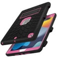 thumbnail image 6 of AICase For iPad 9th Generation/iPad 8th Generation/iPad 7th Generation (10.2 Inch, 2021/2020/2019 Model), Slim Heavy Duty Shockproof Rugged Protective Case (Black/Rose Red), 6 of 15