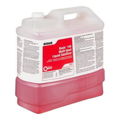 Ecolab Sanitizer Multi-Quat Oasis 146 9.5 L/2.5 Gallon - Kitchen Disinfectant