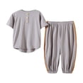 thumbnail image 5 of WELOIJEVBE Boy Summer Outfits Casual Short Sleeve T-Shirt and Shorts for Infant Boys clothes for boys 9-12 Months, 5 of 5