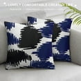 thumbnail image 3 of Throw Pillow Cover Ikat Bold Dots Abstract Geometric Indigo Blue Gray  Pillowcase Home Decorative Square Pillow Case Cushion Cover, 3 of 5