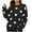 Black-Sweaters, variant on AGWOLF Cute Sweaters for Women Chunky Crewneck Knit Pullover Casual Heart Print Long Sleeve Jumper Trendy Drop Shoulder Tops