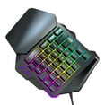 thumbnail image 2 of HXSJ V100 35 Key Single Hand Membrane Mini 35 Keys Gaming Keyboard with USB Wired Replacement for PUBG LOL CS Gamer, 2 of 7