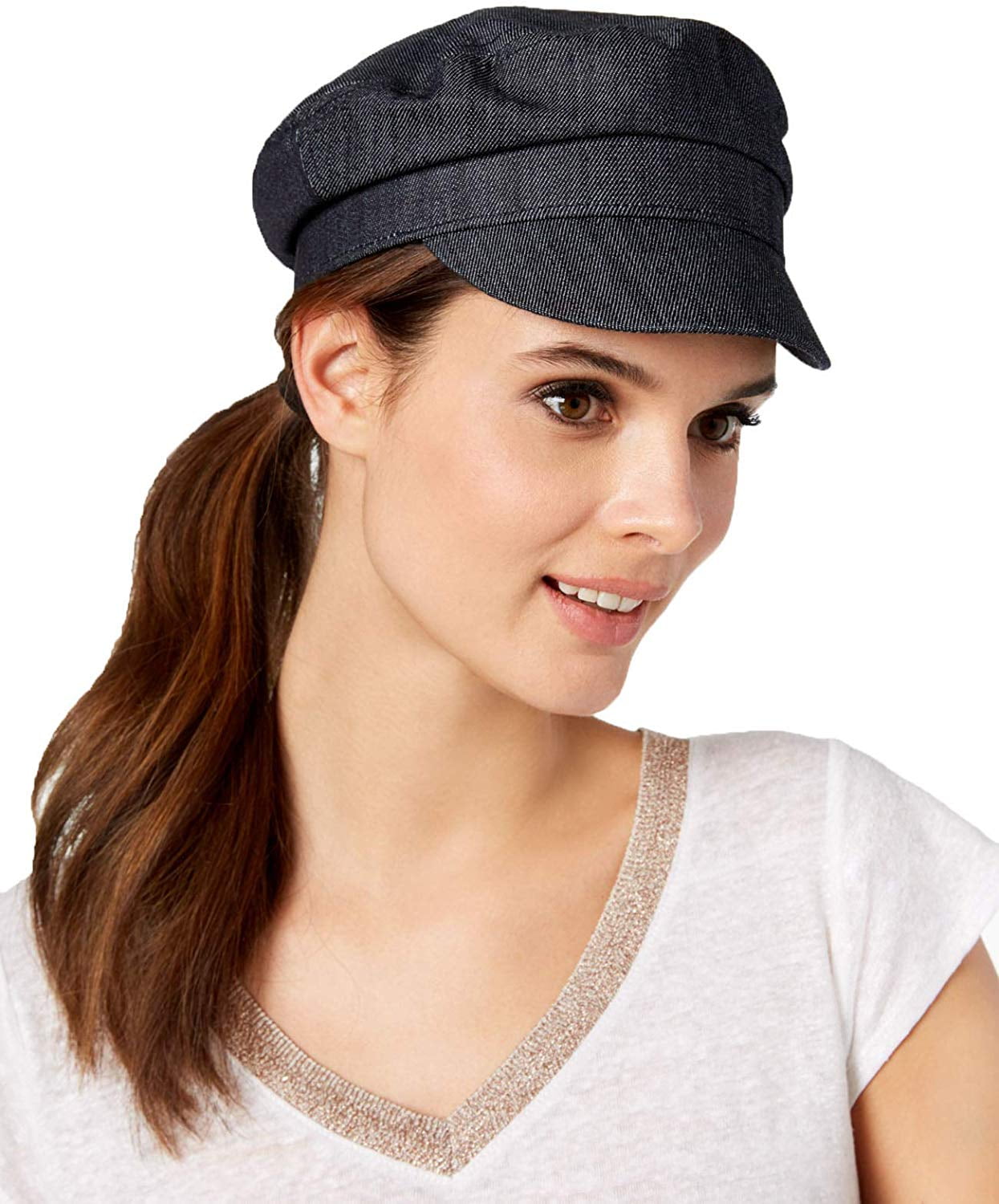 Nine West Nine West Women's Cotton Canvas Newsboy Cap Denim (One Size