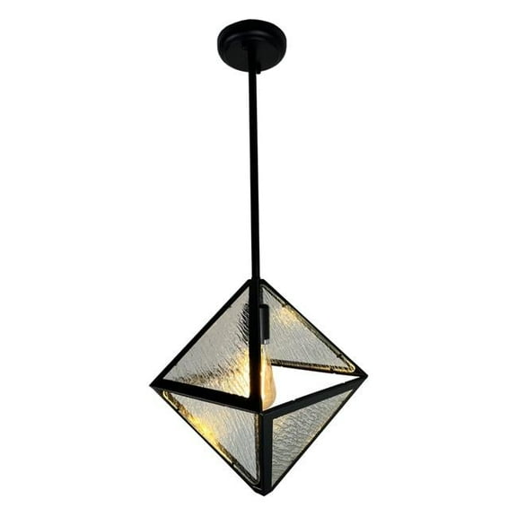 EQLight Nicteel 1-Light Black Geometric Pendant