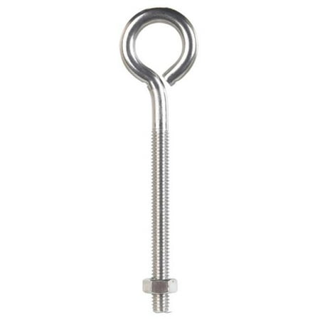 

Hampton 02-3456-447 Bolt Eye Closed with Stainless Steel Hex Nut 0.312 x 5 in. - pack of 5