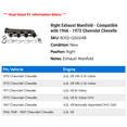 thumbnail image 2 of Right Exhaust Manifold - Compatible with 1966 - 1972 Chevy Chevelle 1967 1968 1969 1970 1971, 2 of 2