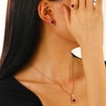 thumbnail image 6 of HHBEAUTY Round Cubic Zirconia Necklace, Ring and Earrings Set for Women, Valentine's Day/Christmas/Mother's Day/Birthday/Birthstone Gift for Wife/Mother/Friend/Sister/Daughter, 6 of 9