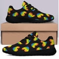 thumbnail image 6 of Unisex Fashion Rainbow Shoes, LGBT Sneakers for Men Women, Lightweight Breathable Running Walking Shoes Black Size 8, 6 of 7