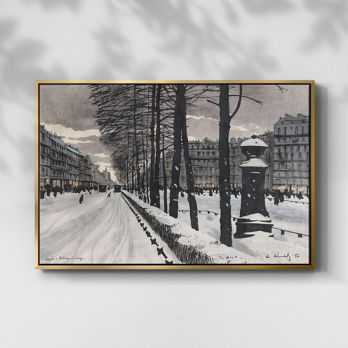 Vintage Landscape-CCLXXI By Wexford Home Framed in Gold Wood Gallery Wrapped Canvas 25 in. x 37 in.