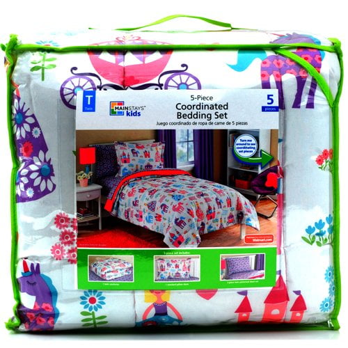 mainstays kids unicorn sky bed set