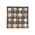 thumbnail image 1 of Juego de 16 Bolas Navideñas Inteprter Decorar Árboles de Navidad PLATEADO, 1 of 6