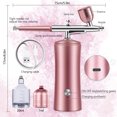 thumbnail image 6 of Airbrush, Upgraded Airbrush Kit with Compressor&rRechargeable Portable Cordless Air Brush Nail Machine, Airbrush Gun Set for Nail Art, Cake Decor, Makeup, Barber, Model Painting (s-Pink), 6 of 6