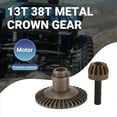 thumbnail image 4 of 13T 38T Metal Crown Gear Motor Diferencial Main Combo para Eje Trasero Delantero SCX10 90021 90022 RC Todoterreno Camioneta, 4 of 5