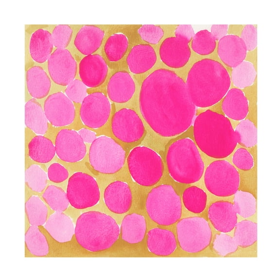 Trademark Fine Art 'Pebbles Yellow' Canvas Art by Fernanda Franco