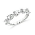thumbnail image 3 of IGI Certified Pear Shape Lab Grown Diamond Anniversary Band Ring For Women | 5 Stone 2 CT TW 14K White Gold | FG-VS Quality Penelope Friendly Diamonds Band Ring, 3 of 6