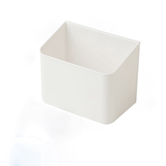Wall-Mounted Storage Organizer No Drill Wall Caddy - Plastic Hanging Box for Kitchen Utensils, Bathroom Toiletries, Office Supplies - 5.83x4.72x3.62in