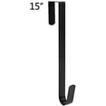 thumbnail image 3 of Colgador de corona de 15 "para puerta de entrada, decoración navideña, gancho único de Metal sobre la puerta, negro, 3 of 6
