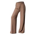 thumbnail image 2 of Women's Solid Color Casual Slimming Casual Pants Solid Color Commuting Pants Sagging Elastic Waist Wide Leg Pants, 2 of 4