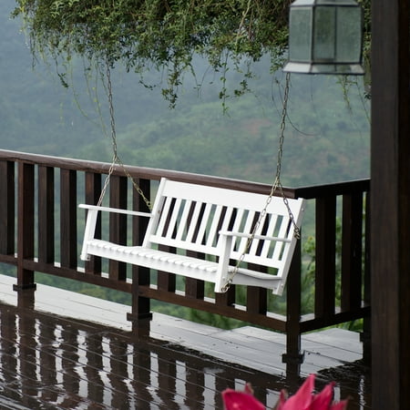 Better Homes & Gardens Delahey Outdoor Porch Swing, White, Seats (Best Garden Swing Seat)