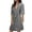Grey, variant on Pajamas for Women, Chroia Summer Solid Linen Robe Loose Kimono V Neck Long Gown Casual Loungewear
