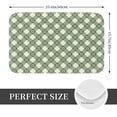 thumbnail image 2 of Sikiie Daisy Plaid Green Print Flannel Anti-slip Floor Mat 16x24in, Thickened Dustproof Entrance Door Mat Floor Mat for Kitchen, Bathroom, Laundry Room, 2 of 7