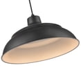 thumbnail image 3 of Millennium Lighting  R Series 17" Metal Cord Hung Warehouse LED Indoor Outdoor Pendant Light Satin Black Satin Painted, 3 of 4