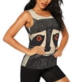 thumbnail image 2 of Fotbe Retro Raccoon Graphic Print Blusas Sin Mangas para Mujer – Estilo Casual, Corte Suelto, Slim-Fit, Cuello Redondo Deportivo, Tops de Verano para Gimnasio y Yoga-XX-Large, 2 of 7