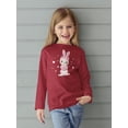 thumbnail image 2 of Cute Bunny W Ribbon N Heart Long Sleeve Toddler -Image by Shutterstock,  3 Toddler, 2 of 4