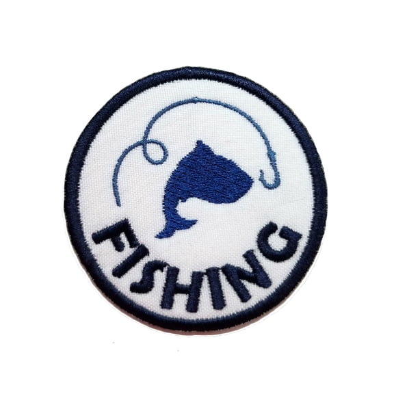 Funny Cute Fishing Camping Badge Embroidered Iron On Patch