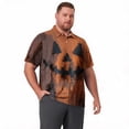 thumbnail image 6 of Halloween Print Big and Tall Golf Shirts for Men Breathable Performance Polos for Men Casual Work Pique Golf Shirt Summer Basic Loose Fit Short Sleeve Polo Shirt Coffee XL, 6 of 6