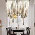 thumbnail image 3 of Brown Beige Vintage Balloon Curtains for Windows, Bedroom Curtains 54 Inch Length, Retro Abstract Art Tie Up Curtains Panels Thermal Insulated Bathroom Curtains Window 42"x54", 3 of 8