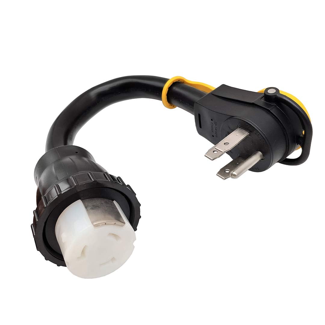 Parkworld 68741 Generator 50A Adapter Cord SS2-50R To 14-50R For Both RV & EV Outlet, 6 Gauge Wire, 6 AWG,1.5FT