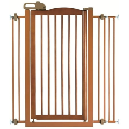 Richell USA 94194 Tall One-Touch Pet Gate - Brown